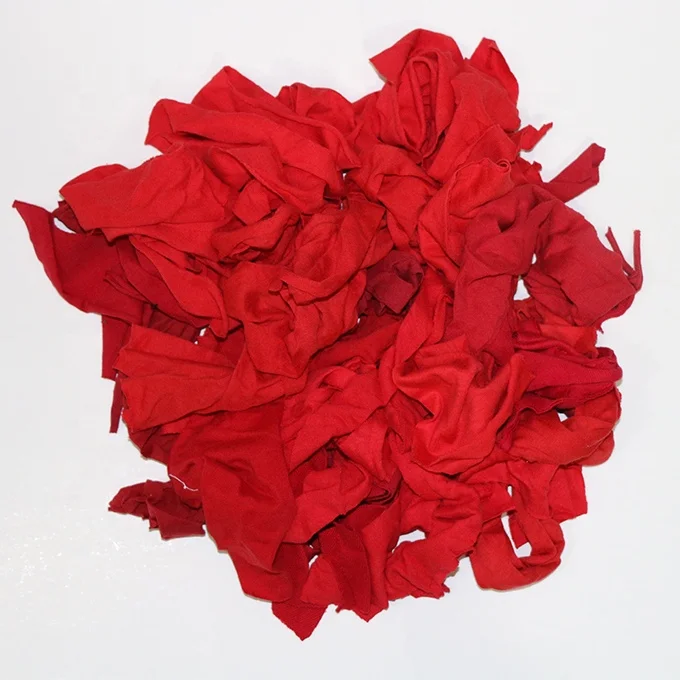 HIGH QUALITY RED COLOR GARMENT FABRIC WASTE TEXTILE WASTE FOR RECYCLE FROM BANGLADESH KNIT FABRIC WASTE AND RAGS
