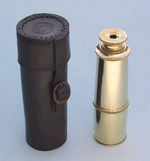 Trendy Collection Pocket Watch With Nautical Telescope Gold Colored Design European Antique Watches Nautical Collection