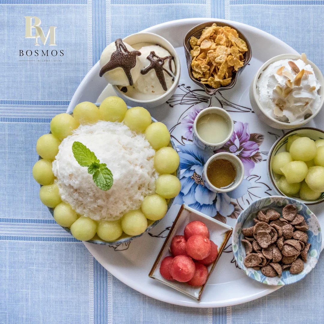 Bosmos_ Vanilla Snow Ice Powder 1kg- Best Taiwan Bubble Tea Supplier, Vanilla Snowflake Powder