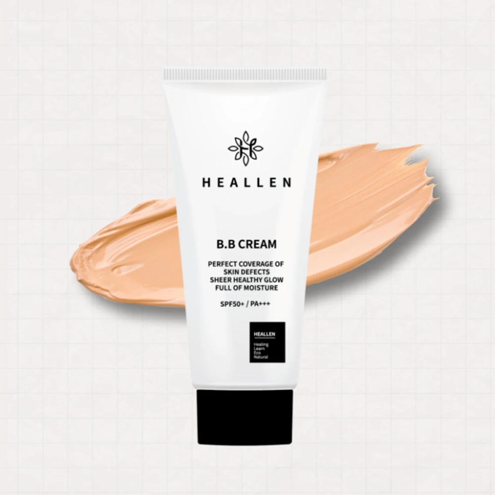 HEALLEN 50ml Korean BB Cream SPF Tone-Up Foundation SPF50+ PA+++ Product