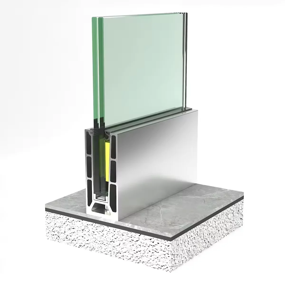 RETOP China professional aluminum base led aluminum profile u shape led aluminum u channel glass railing
