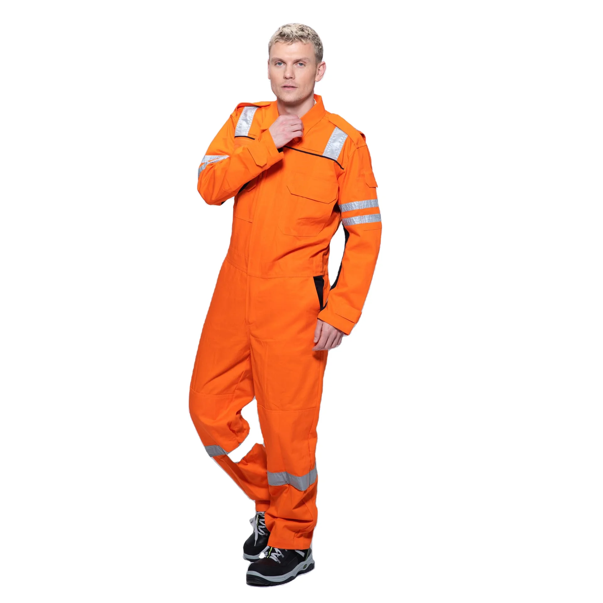 Hot Sale Anti Static Work Wear And Heat Protection Safety Flame Resistant Coverall Suits With Cheap Price