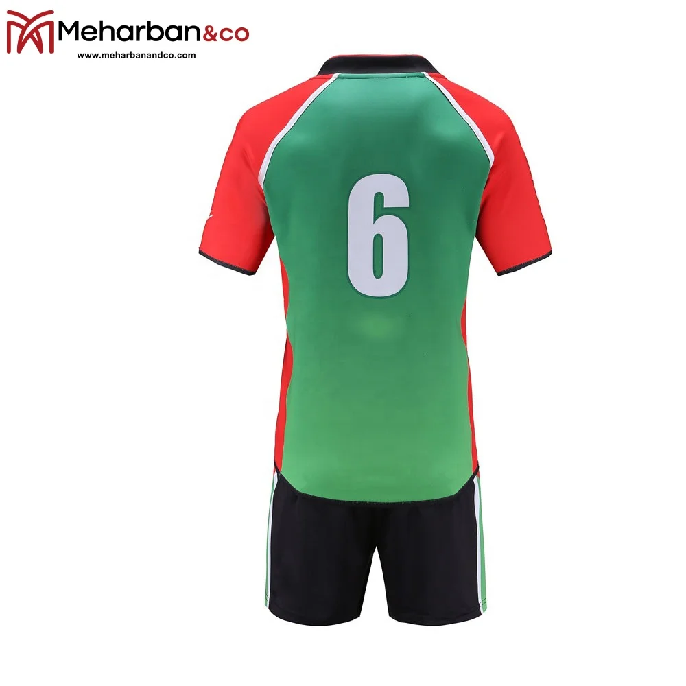 Custom Wholesale Sports Men Rugby Jersey shirt and shorts sets for men OEM Service Sublimation rugby league set