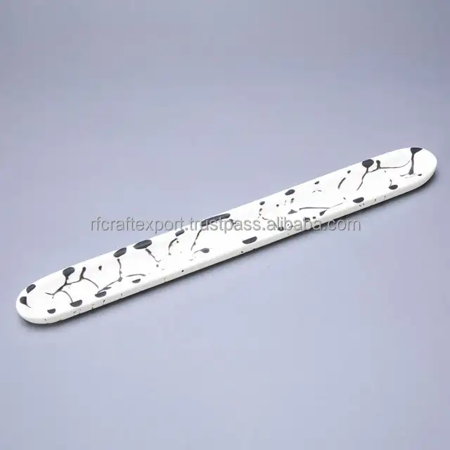 Modern Large Wood Resin Boat Serving Tray Home Christmas Organizer Plate Black Multi-Color Perfume Makeup Decorative Trays