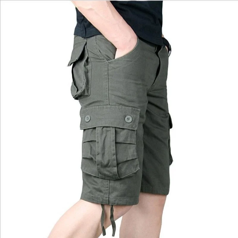 2023 Summer Men Cargo Camouflage Shorts Mens Cotton Beach Multi Pocket Shorts Men Spring Casual Joggers Shorts Male Dropshipping