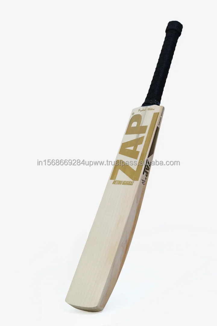 ZAP Vintage Retro Reserve English Willow Cricket Bat Wood and Plastic Sports Equipment for Players