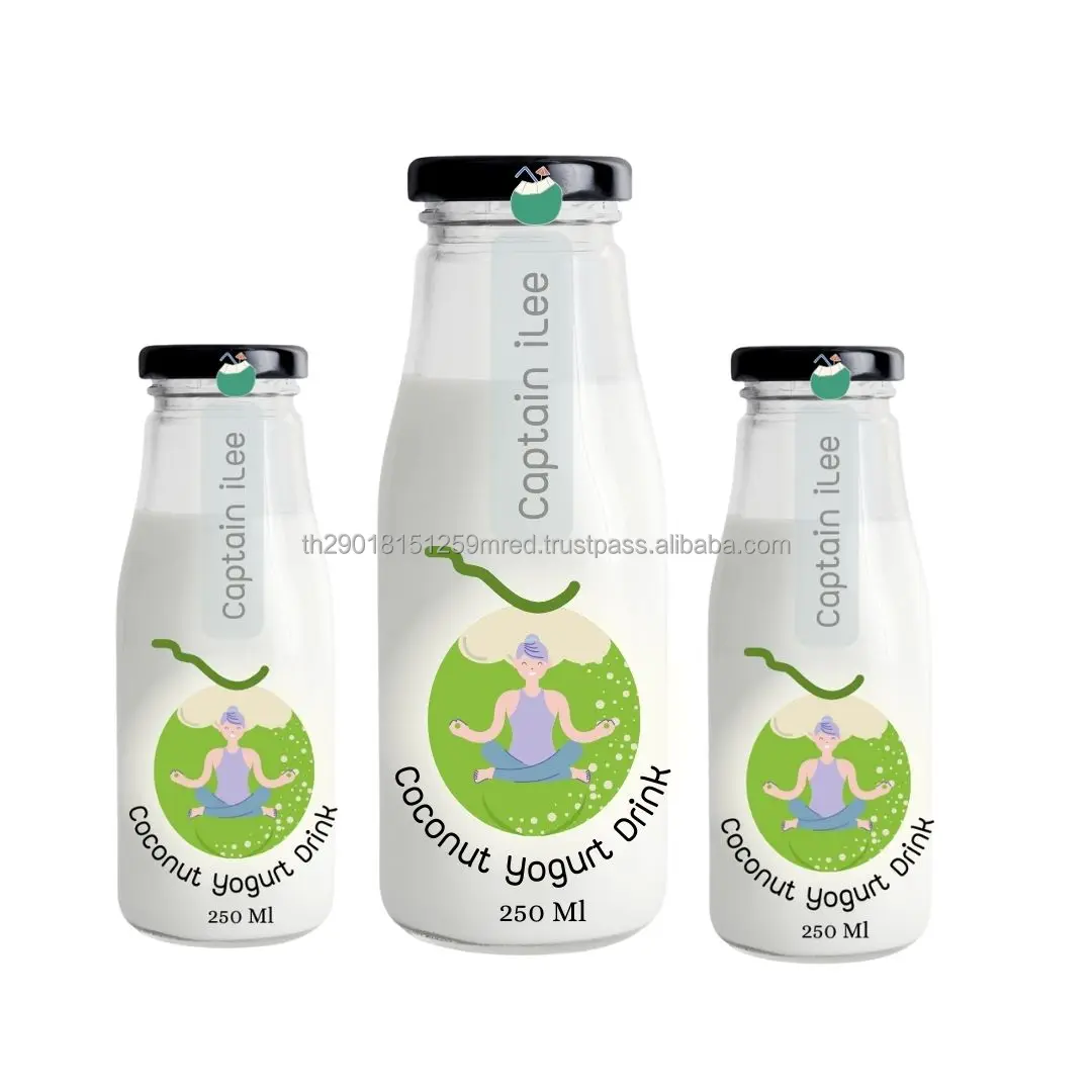 Coconut Yogurt Drink  with Strawberry Fermented from Plant-Based Sterilized Products Type and Flavored Processing
