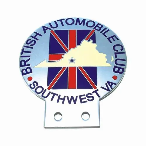 custom made soft enamel chrome metal car grill medallion