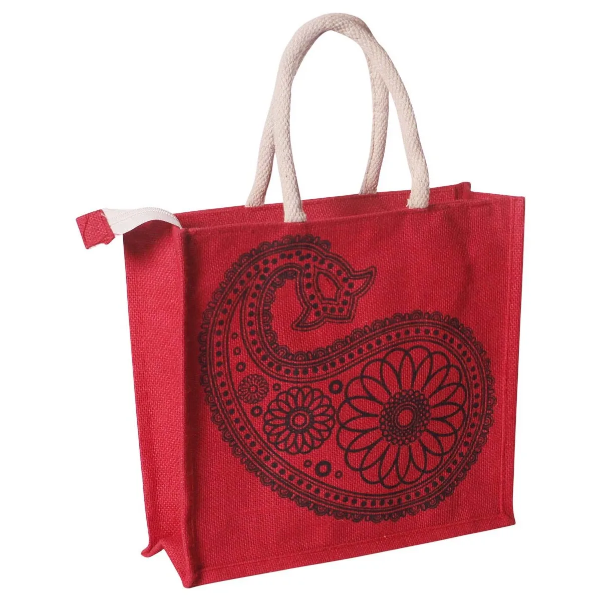 Wholesale Cheap Price Juco Grocery Shopping Bags With Cotton Web Handle Fine Quality Custom Printed Market Shopping Juco Bag