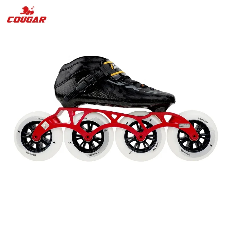 COUGAR SK5 professional ceramic bearing high speed skates shoes carbon skating for adult speed skaters