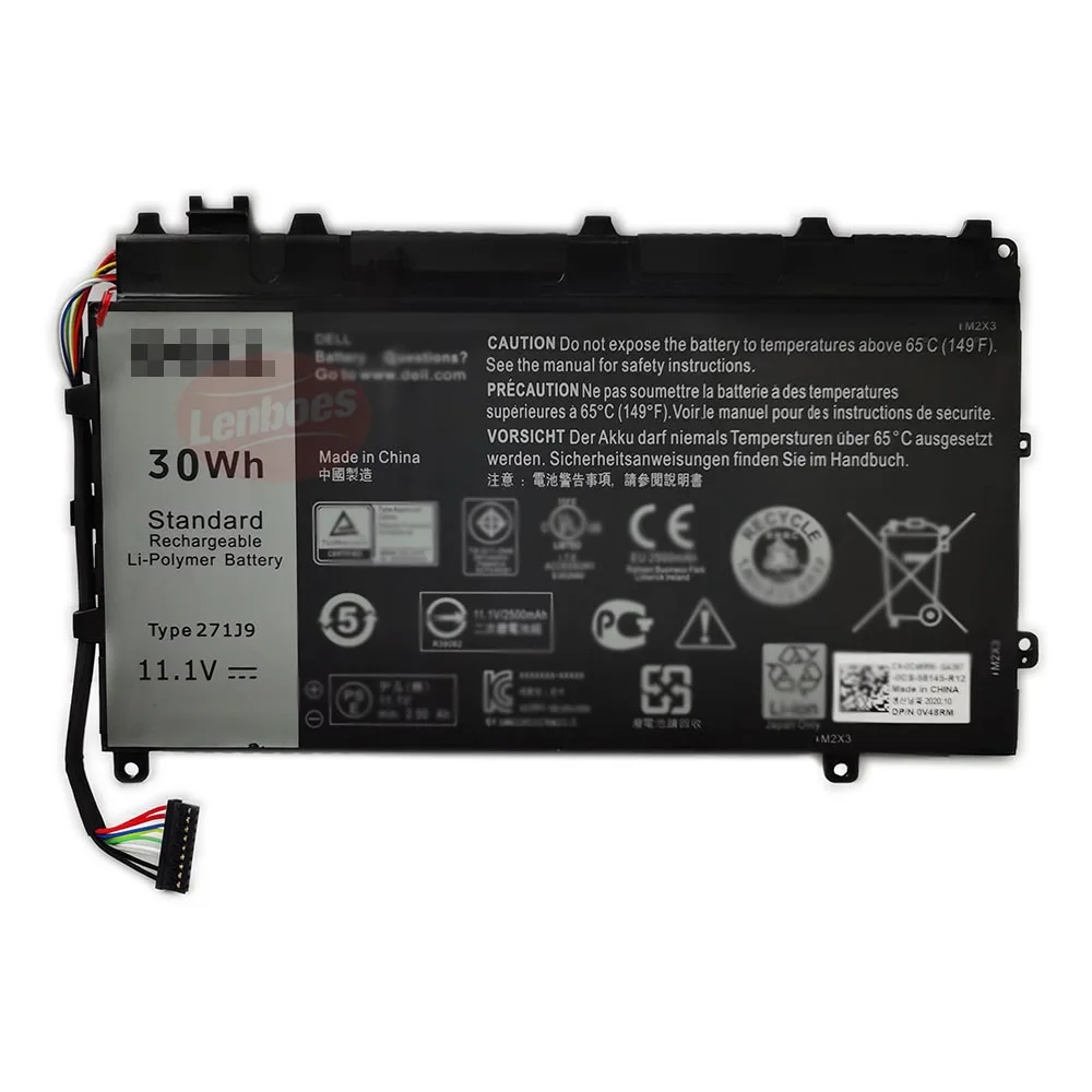 271J9 Laptop Battery 11.1V 30Wh Replacement for Dell Latitude 13 7000 7350 3WKT0 GWV47 Repair Part