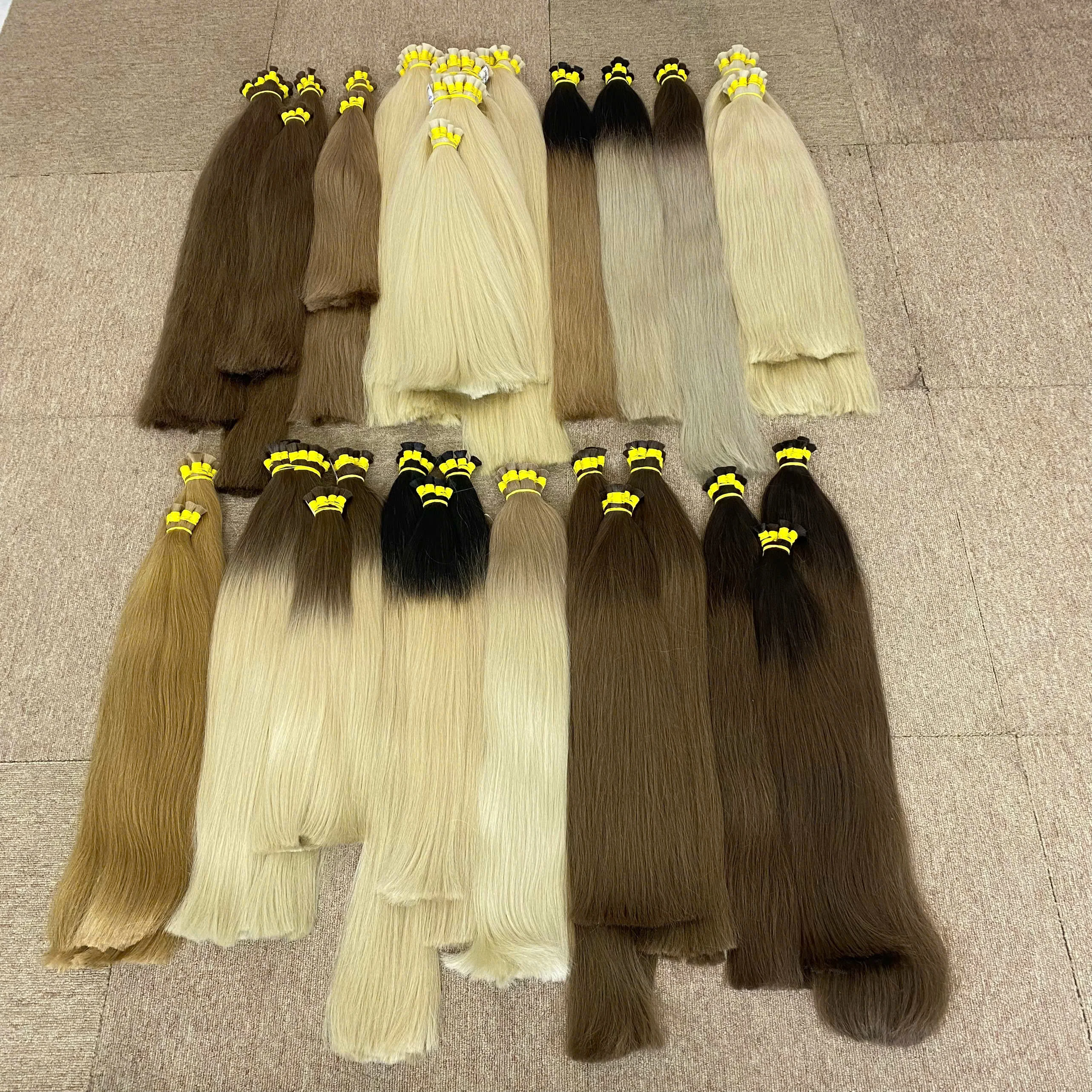 Цветные объемные волосы, кератиновая лента, необработанные, SDD, DD, оптовая продажа, 100, вьетнамские натуральные волосы, парик, удлинение волос