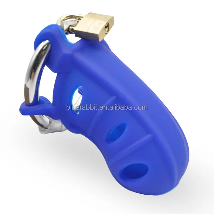 BlueRabbit Sex Toys for Men Bondage Fetish Penis Chastity Lock Wholesale Silicone Chastity Cages