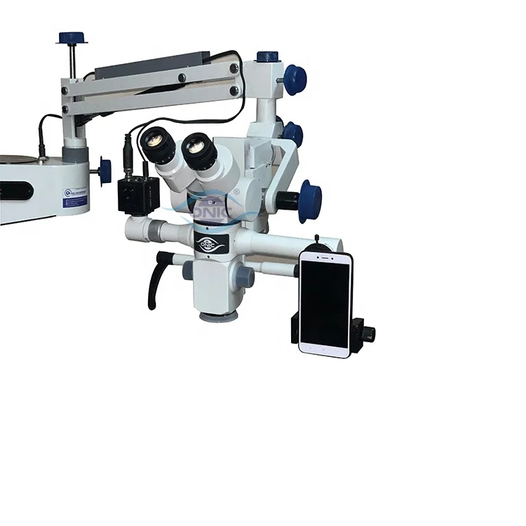 Wall Mount Tilt Head Neurosurgery operating Microscope 3 Step With Beam Splitter , High Resolution Optics and Camera K-43