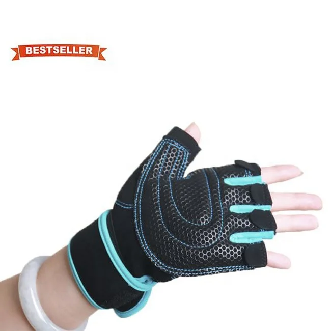 Ladies Pink Leather Padded Palm Finger less Gloves