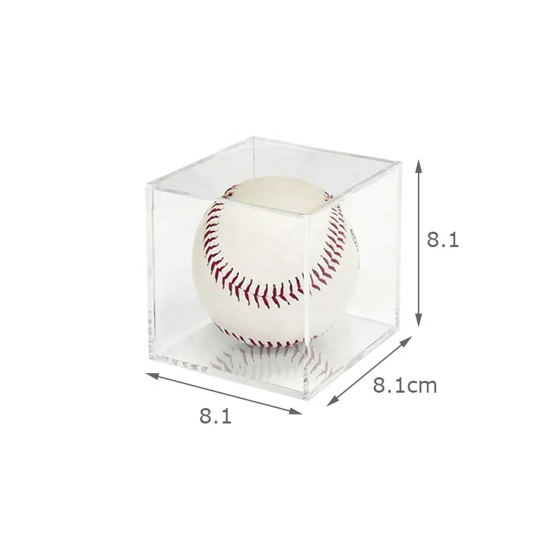 Clear Plexiglass Baseball Display Showcase Cabinet Display Clear Acrylic Box