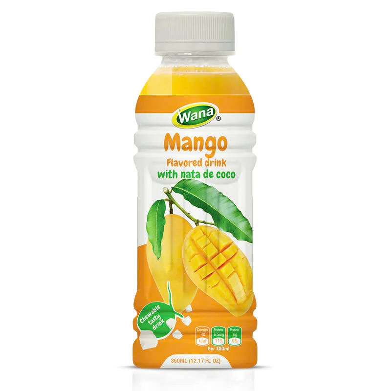 New Packing Best Sell Private Label Beverage Manufacturer Fresh Guava Juice With Nata De Coco in 360ml Pet Bottle