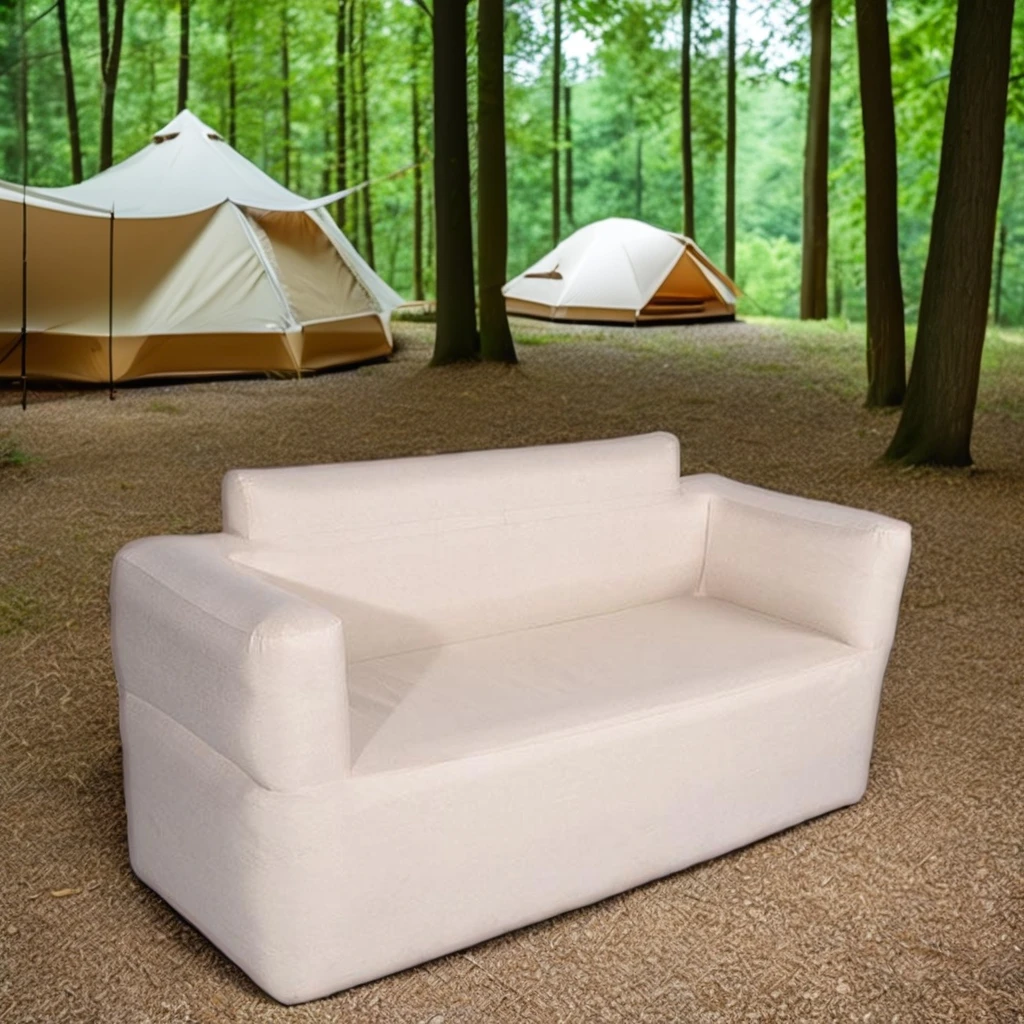 Custom Living Room Lazy Sofa Bed Inflatable Sofa Chairs TPU Lounger Chair Outdoor Inflatable Sofa Bed Fabric White Air Modern