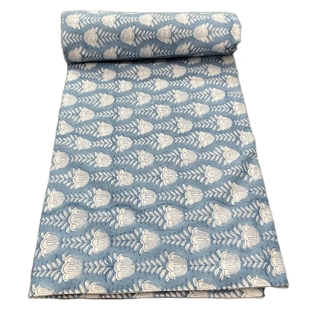 Boho Hand Block Print Fabric by the yard Indian Quilting Fabric For Women Pure Cotton Handmade Fabric Cloth Making Dress