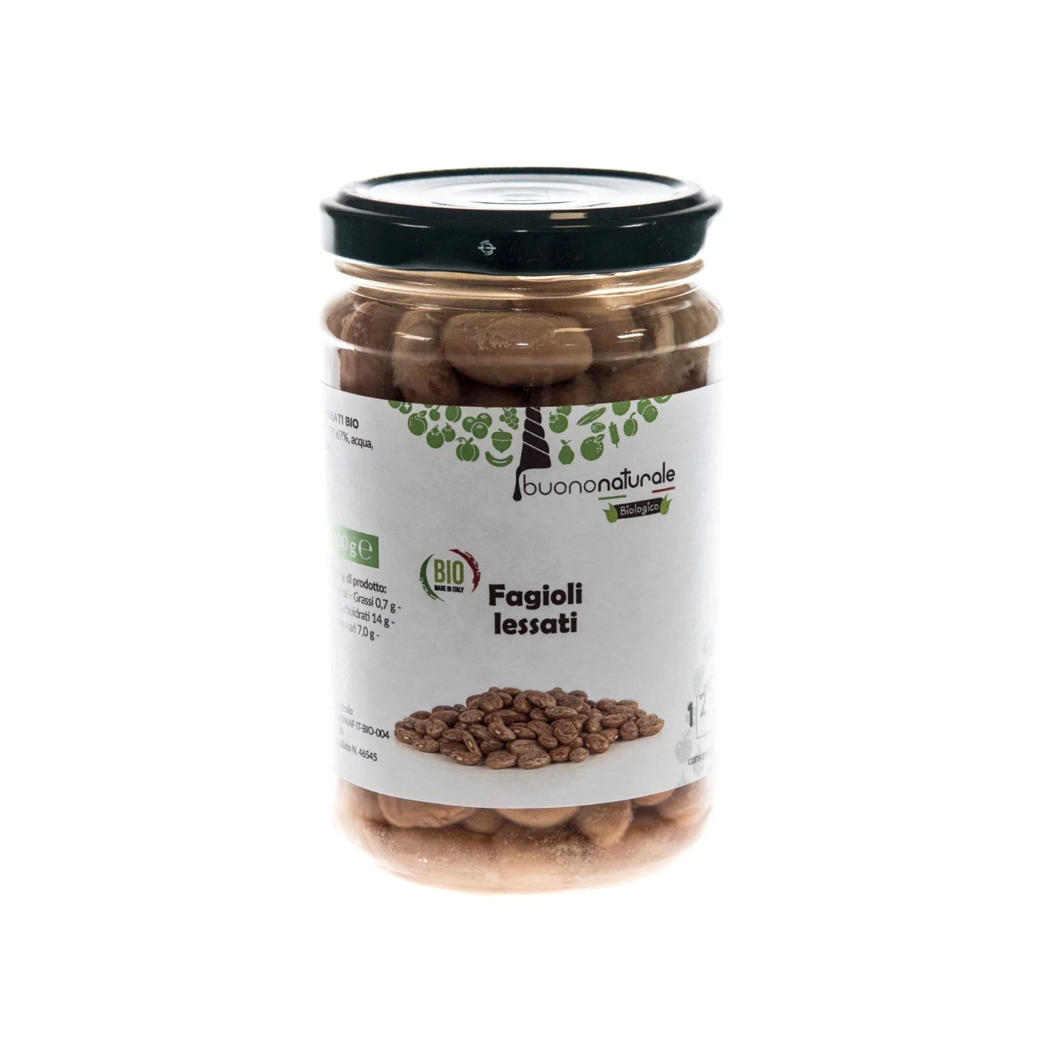 Boiled borlotti beans ORGANIC 300g Vegan Italian Flavors Pre-Cooked and Preserved Naturally in Reusable-Recyclable Glass Jar