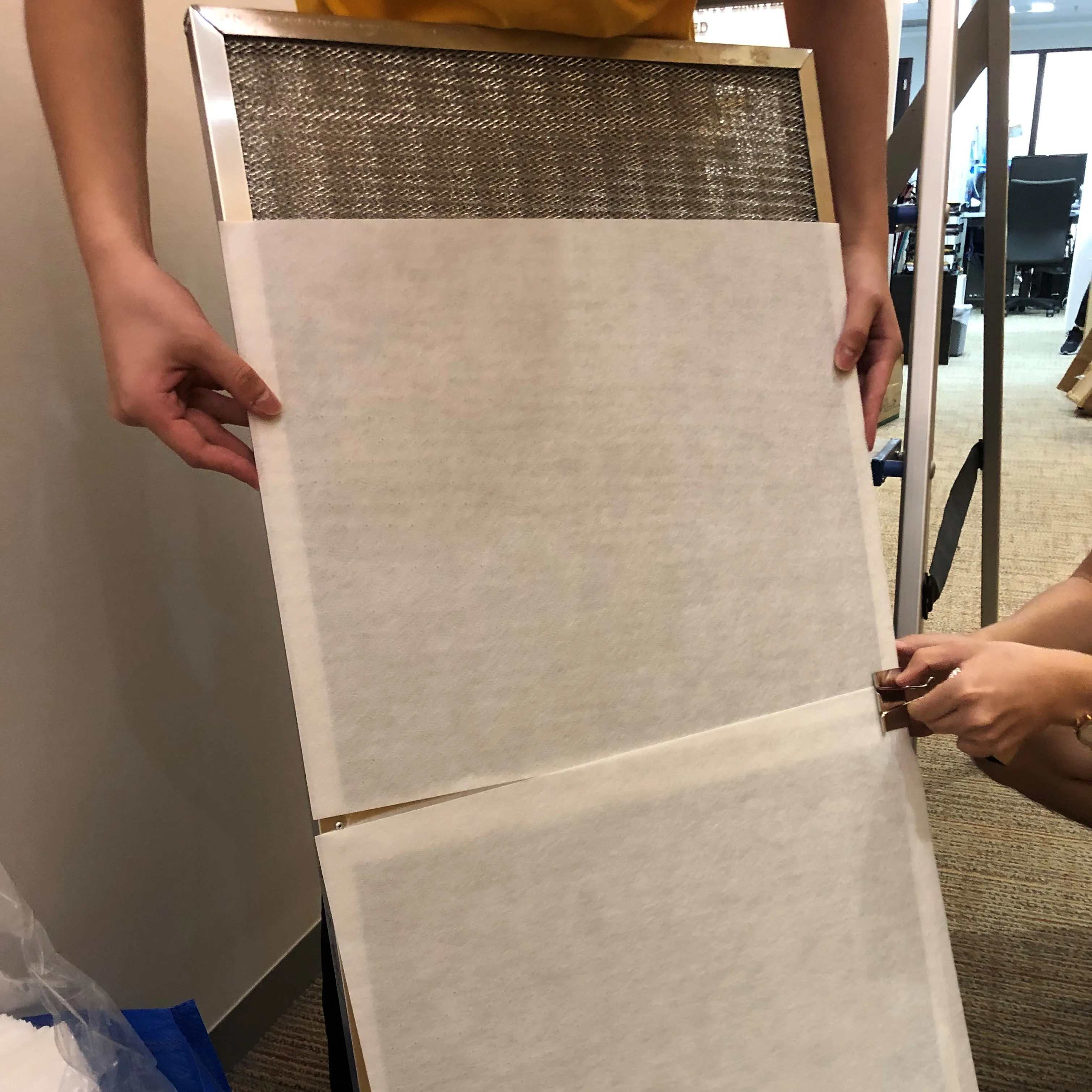 Filter roll with TRAP & KILL bacteria function Office FCU Unit Return Air Grille