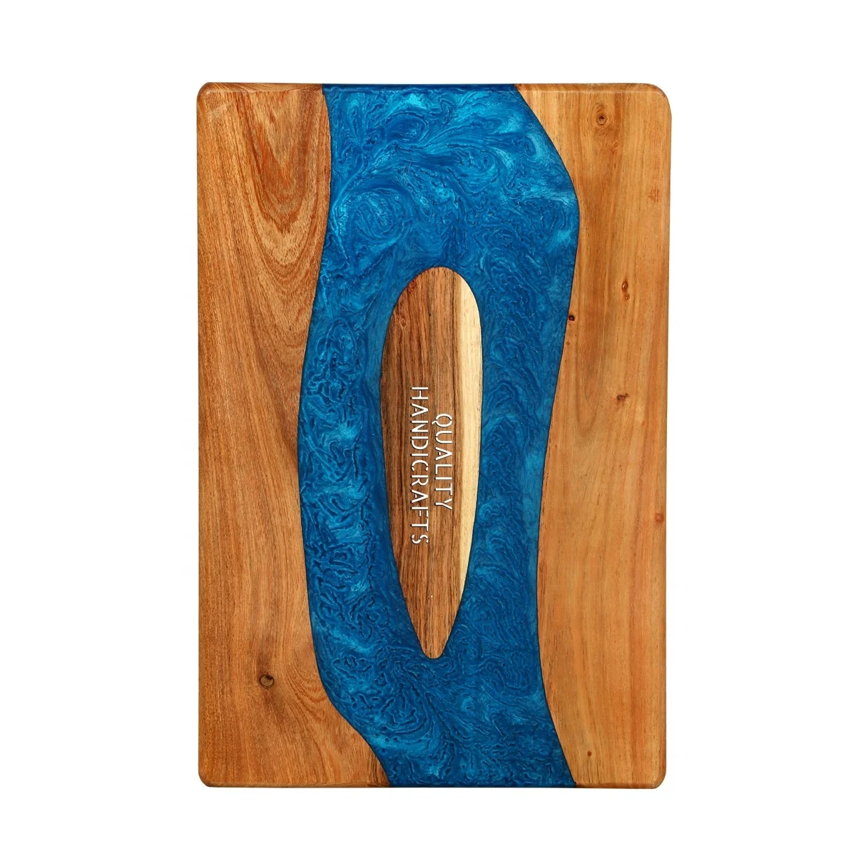 Best Selling Handmade Epoxy Resin Acacia Wood River Pattern Serving Board Kitchenware Chopping Boards For Food by Quality Handic