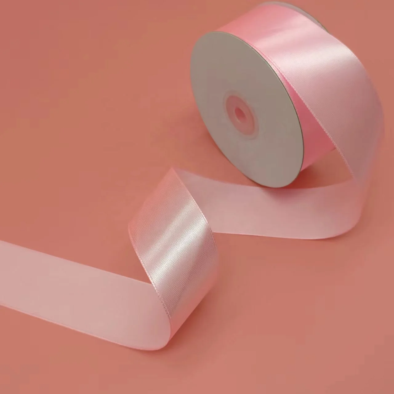 1-1/2 inch Double Face Satin Ribbon, Polyester Satin Rust Red Ribbon 100 Yards Per Roll for Gift Wrapping Bows  Floral Bouq