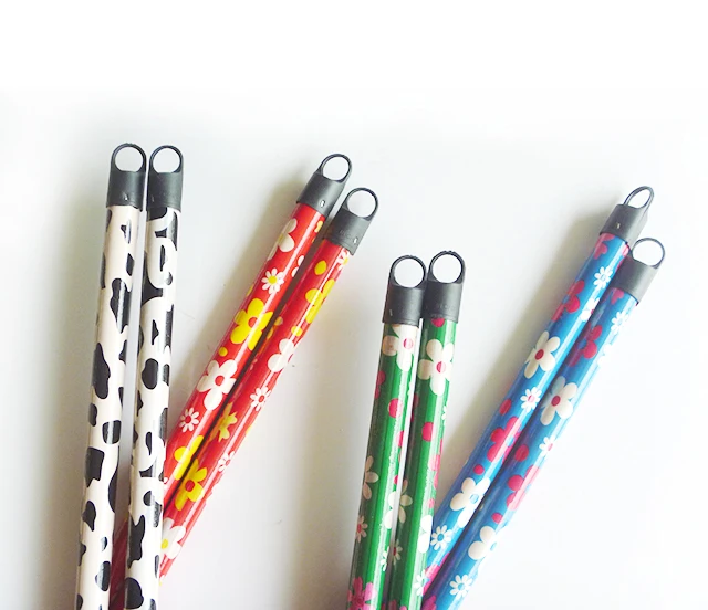 Wholesale India market household dust cleaning tools pvc coated wooden broom stick hot sale mop handle