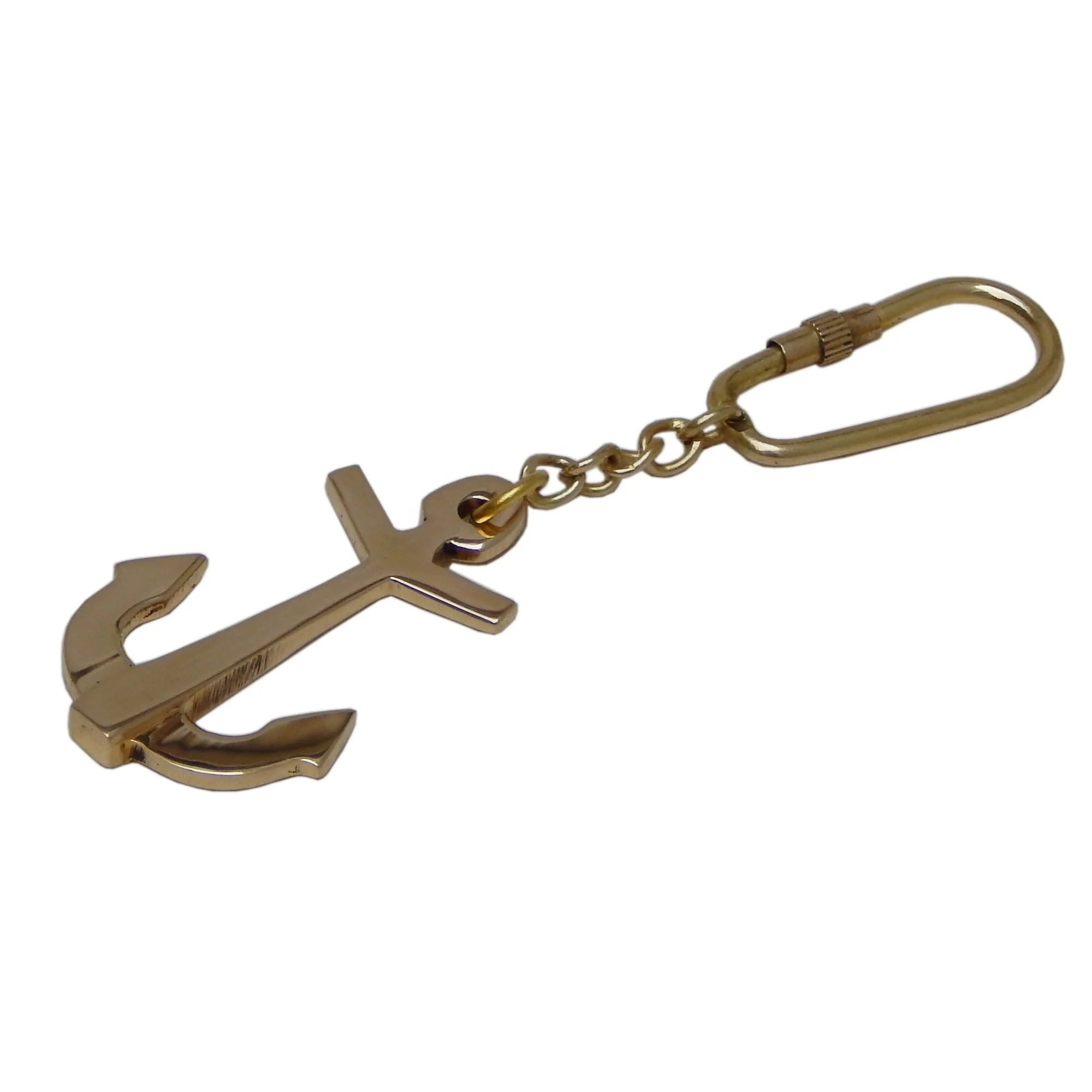 Top Selling solid brass wholesale anchor design professional keyring and key chain car keyring