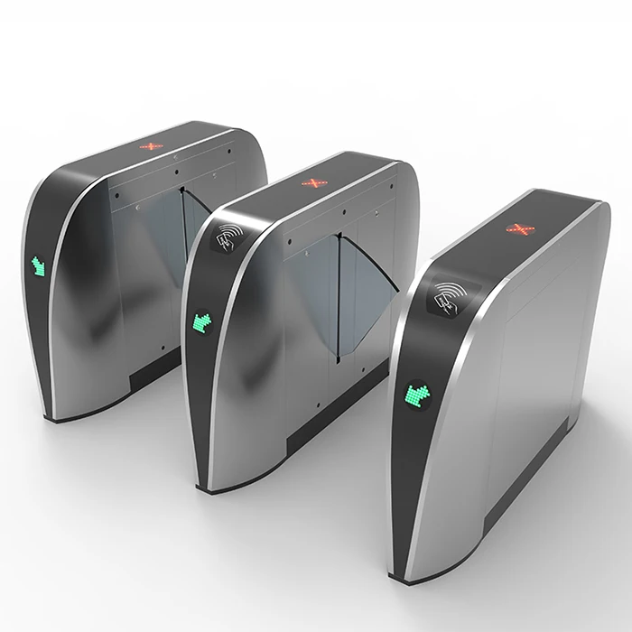 OEM/ODM Access Control System Biometric Face Recognition Flap Barrier Turnstile Gate Access Control with RFID Card Reader
