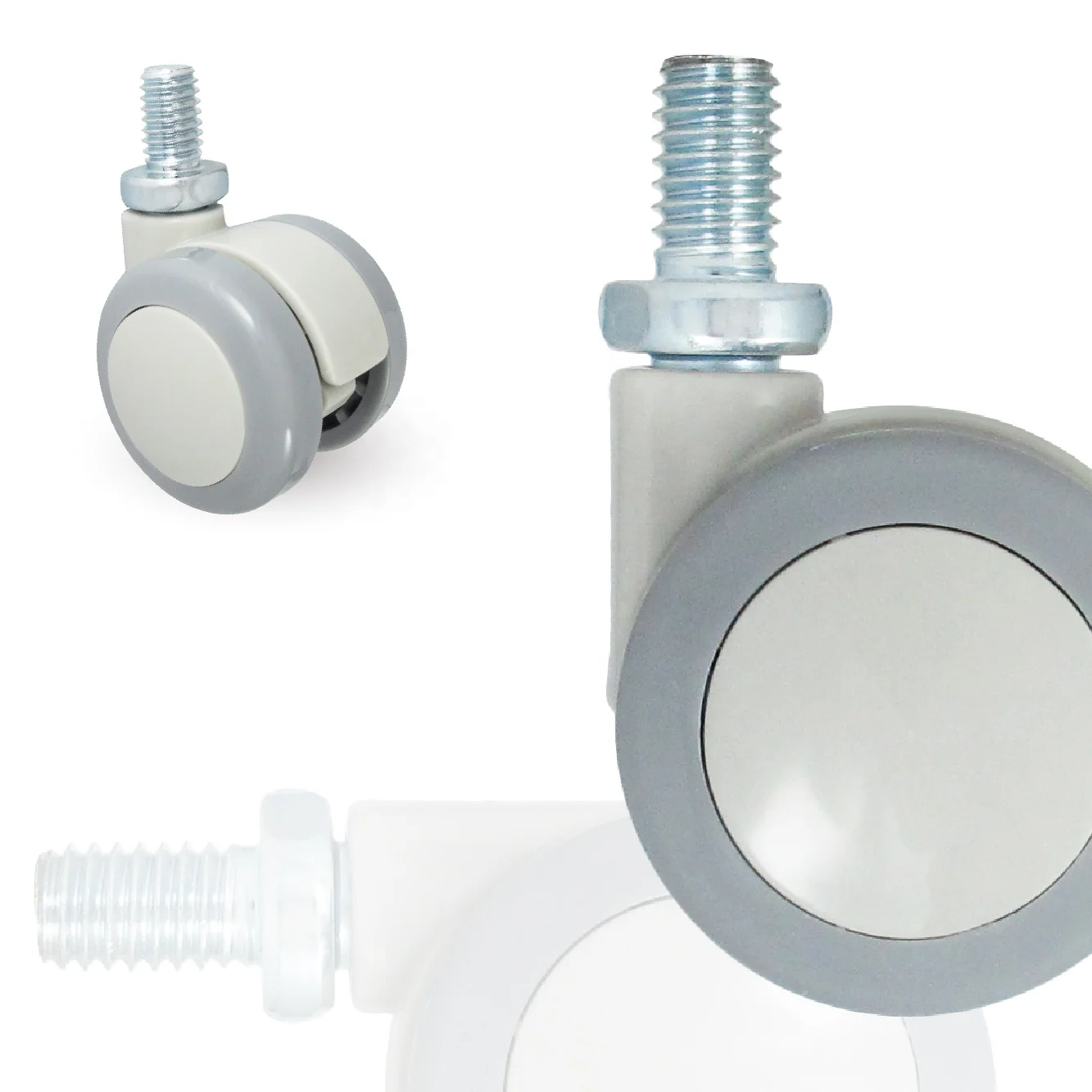 CCE Caster 1.5 Inch Nylon Twin Furniture Roller Wheels With Screw