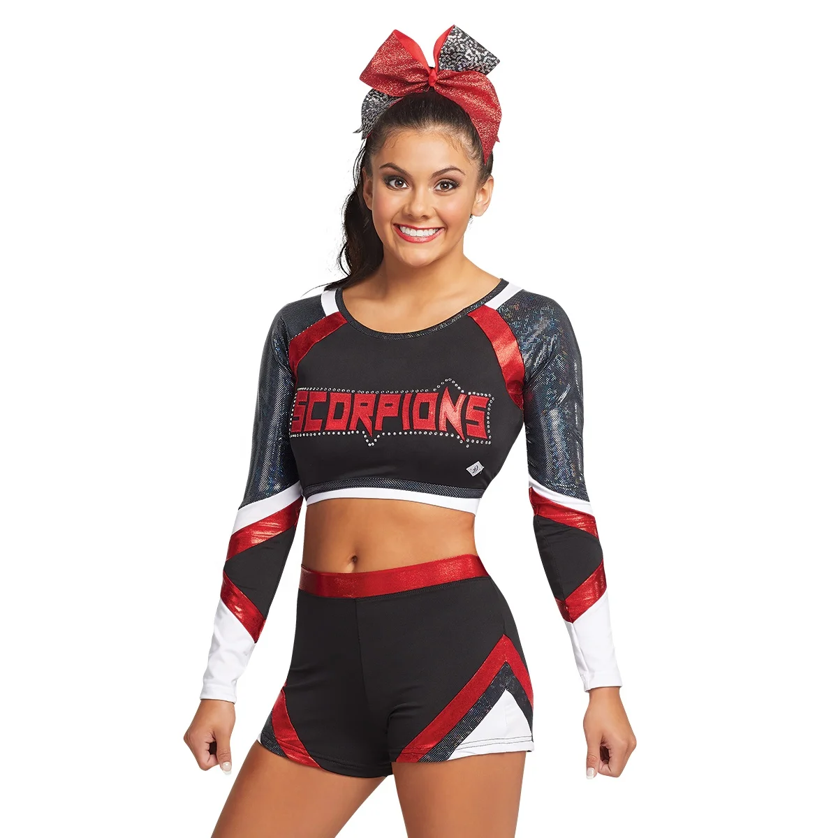 Fashion cheerleading uniforms sublimation girls cheerleader team custom hot cheer dance uniform for high school student
