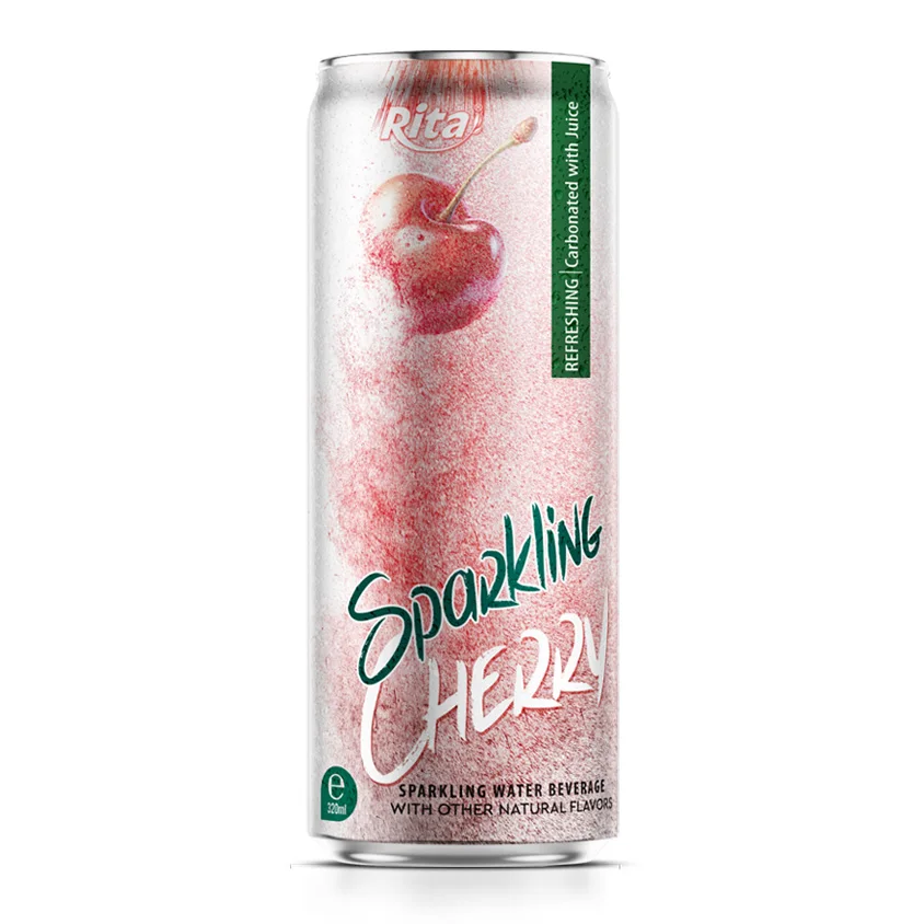 320ml Sleek Can Sparkling Peach Water Hight Quality Wholesale Carbonated Beverage Private Label Soft Drink OEM ODM