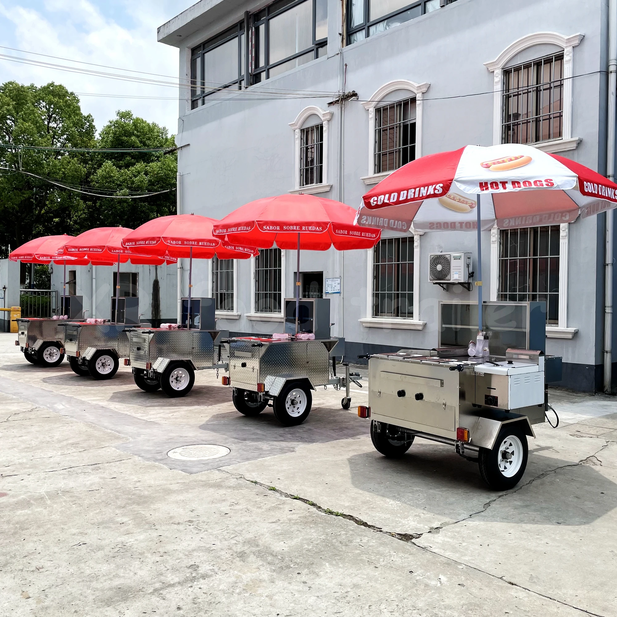 carrito de street kiosk coffee hotdogs push carts mobile snack food stand trailer cars kitchen with sinks fryer griddle