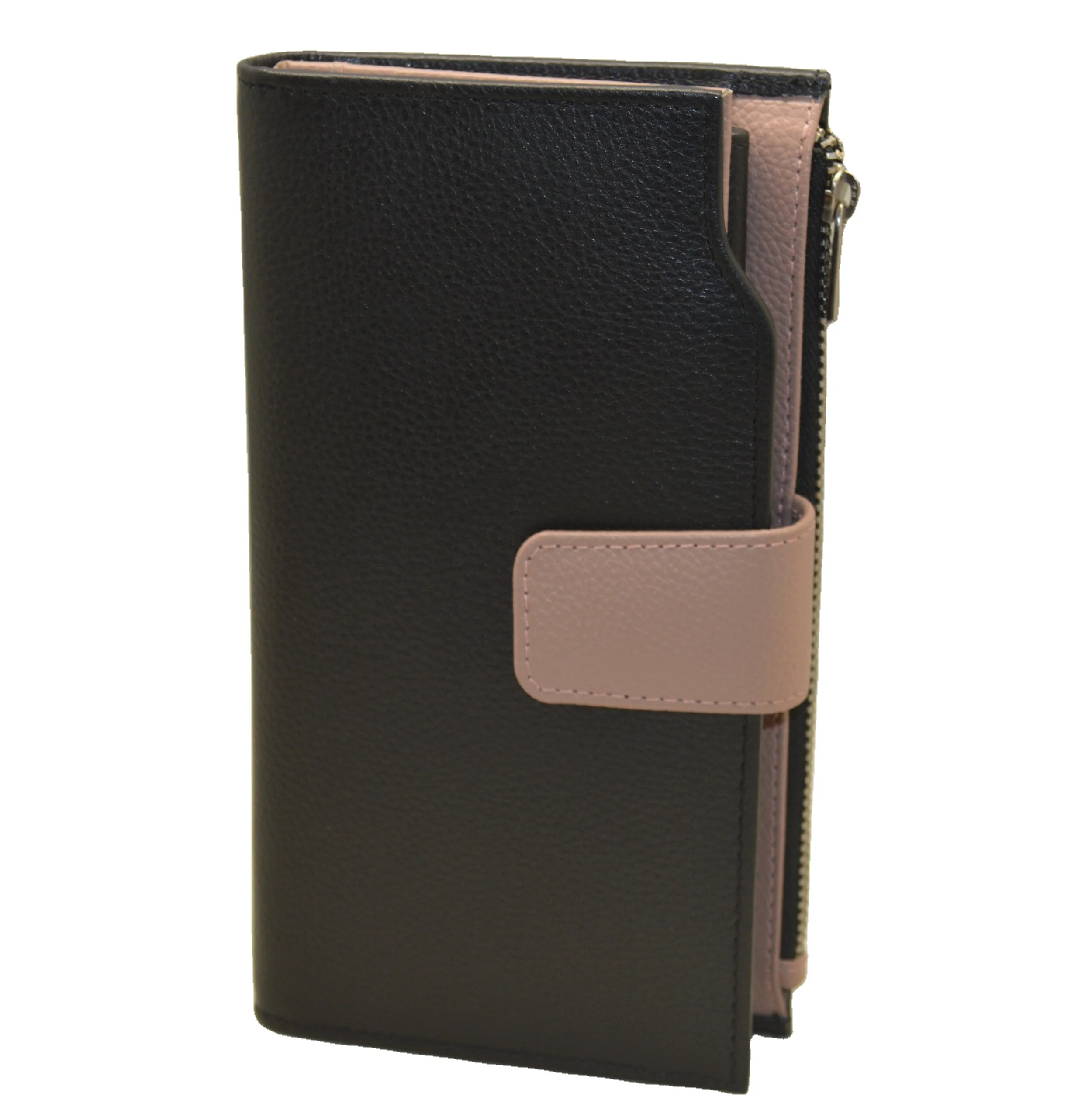 Designer Genuine leather multifunctional ladies wallets fashion card cash long purses with zipper wrist wallet for women