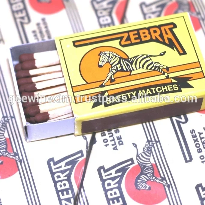 Leading Safety Matches Exporters in India Durable Wooden Paper Wax Match Boxes with Colorful Printed Logo for Household Use