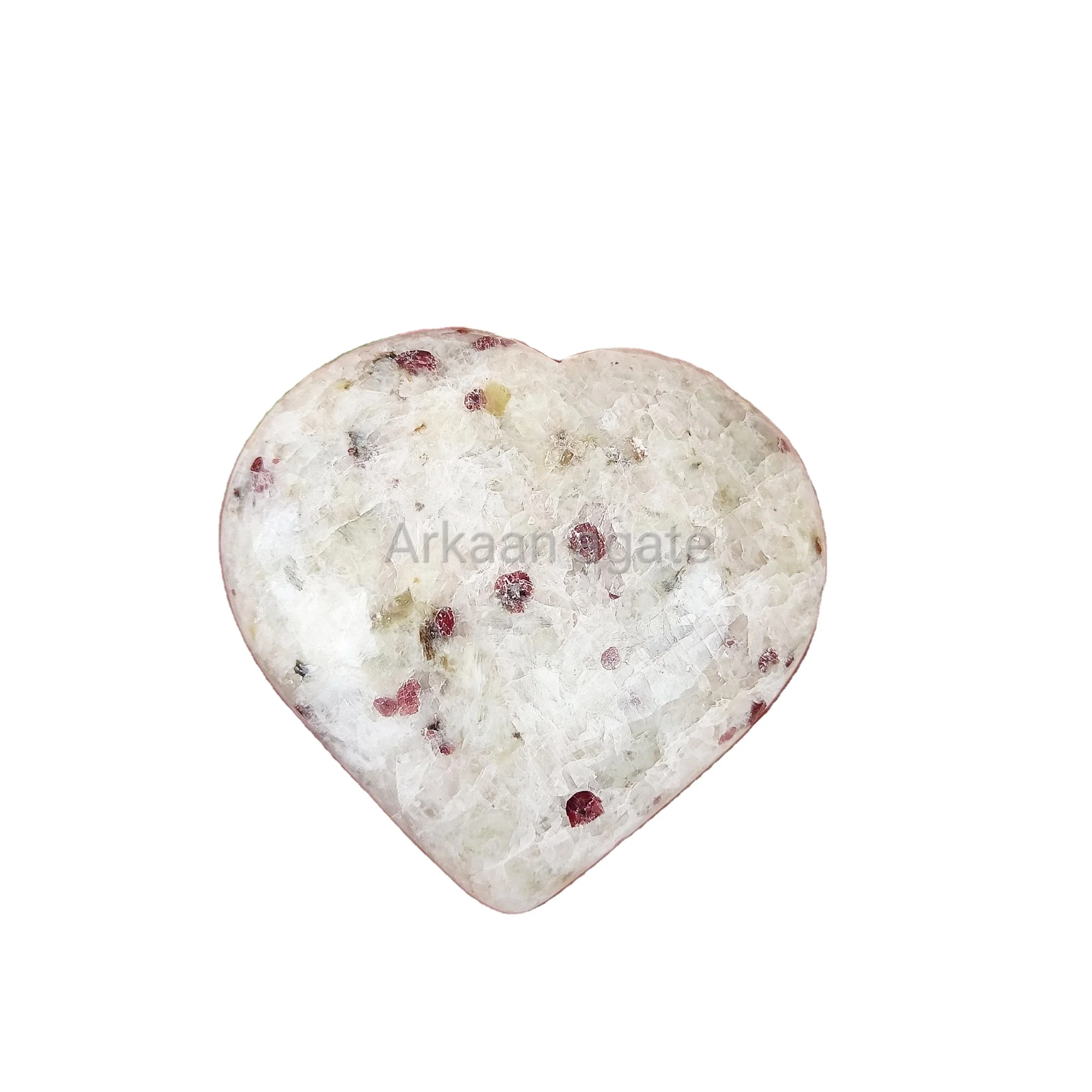 Wholesale Crystal Ruby In Marble Matrix Puffy Heart Gemstone Indian puffy Heart hand polished hand made sun shine For Massage