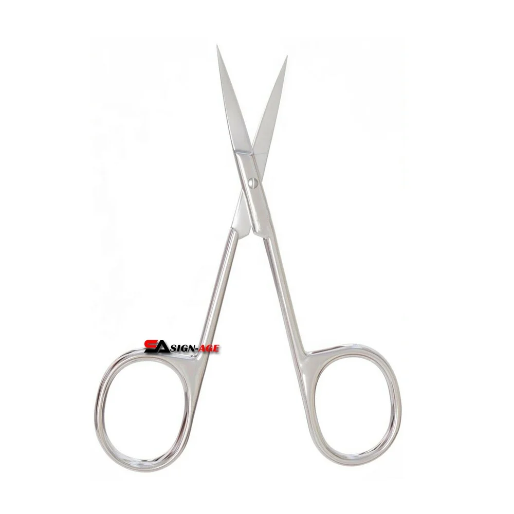 Top Rated 2022 Stainless Steel Eyebrow Scissors Beauty Scissors With Private Label & Packaging