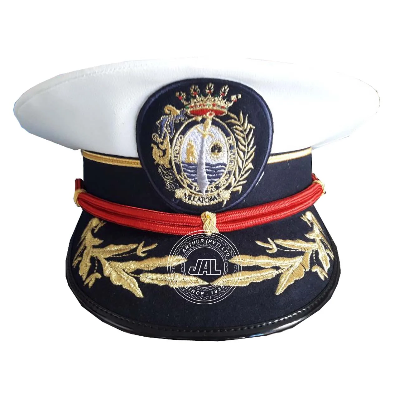 Customized Ceremonial Parade Peak hat Officer Peak Hat Premium Quality Embroidered Peaks With Your Own Logo