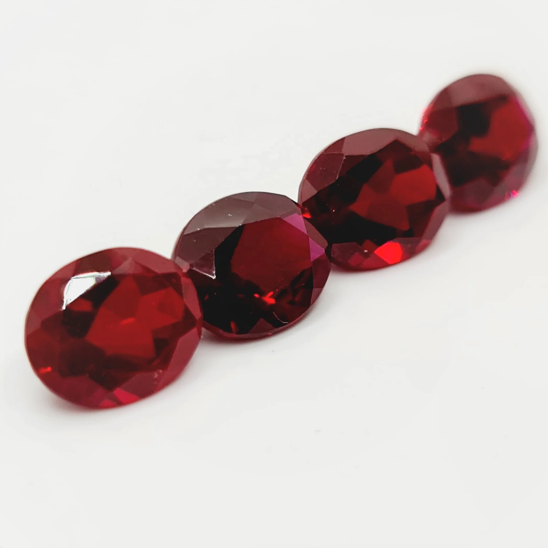 Loose Synthetic Ruby Gemstone Wholesale Calibrated Sizes Available In All Colors of created corundum
