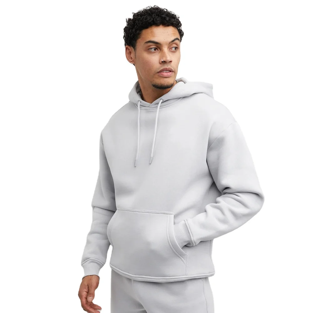 Оптовая продажа Высококачественная белая уличная одежда из 100% хлопка Мужской пуловер большие размеры толстовки в стиле унисекс худи с принтом на заказ