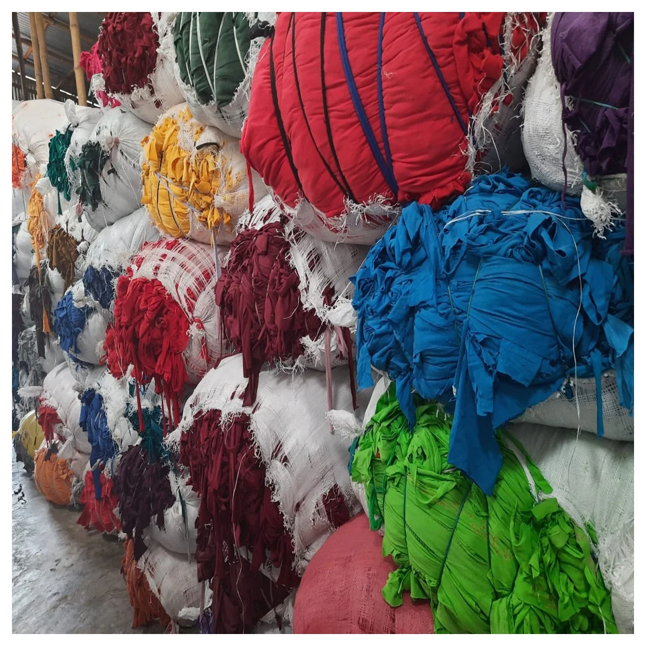BEST QUALITY  MIXED COLOR KNIT FABRIC WASTE OR RAGS 100% COTTON FROM BANGLADESH FABRICS SCRAP