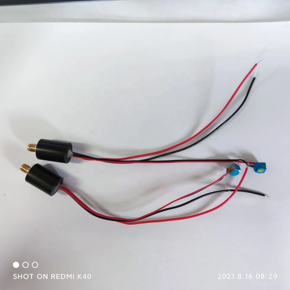 SMA905 connector Fiber  laser diode module 635nm 1mw red laser dot beam  diode module power adjustable