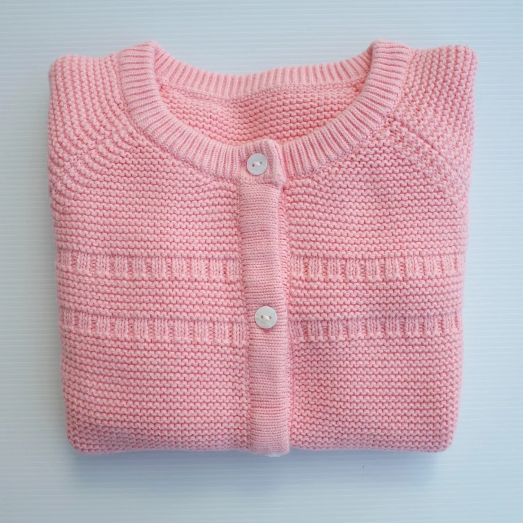 Premium Material Custom Knits Kids Sweater Long Sleeve Coat