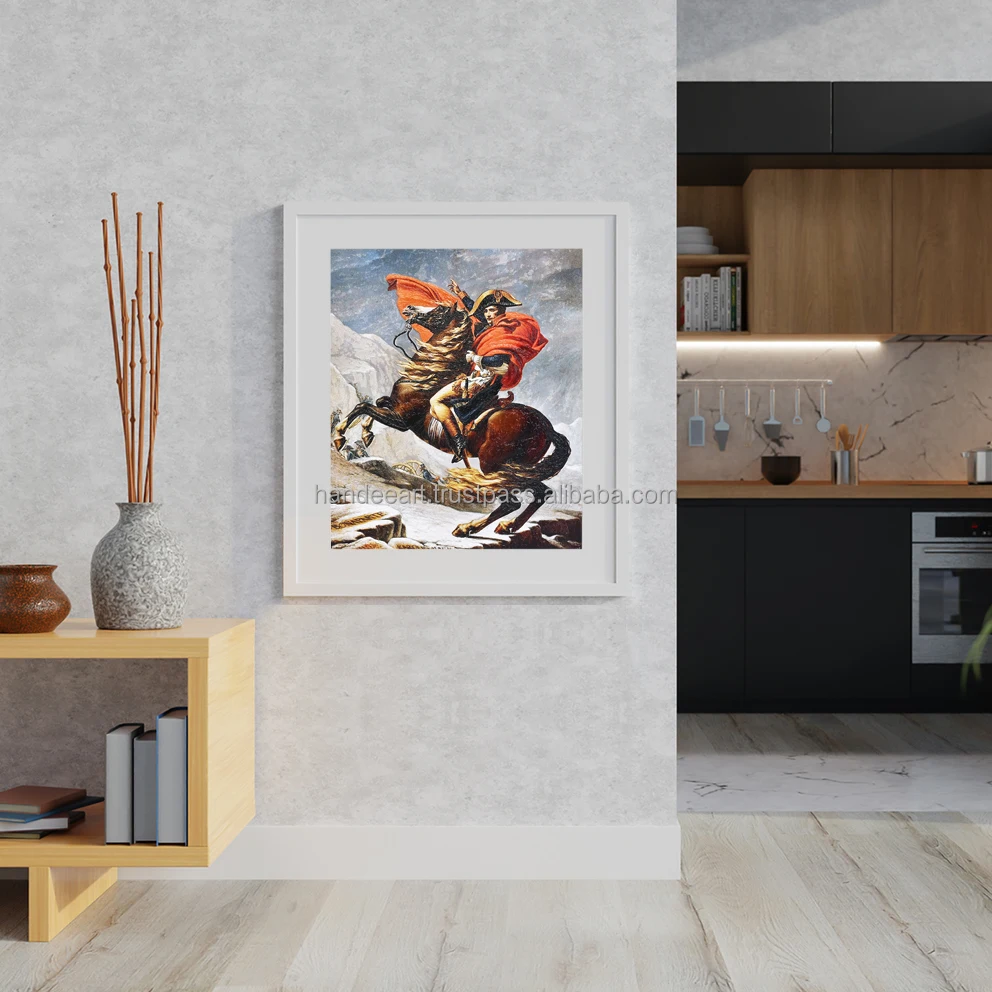 Top View Reproduce hand painted wall art Napoleon Bonaparte on his horse for living room