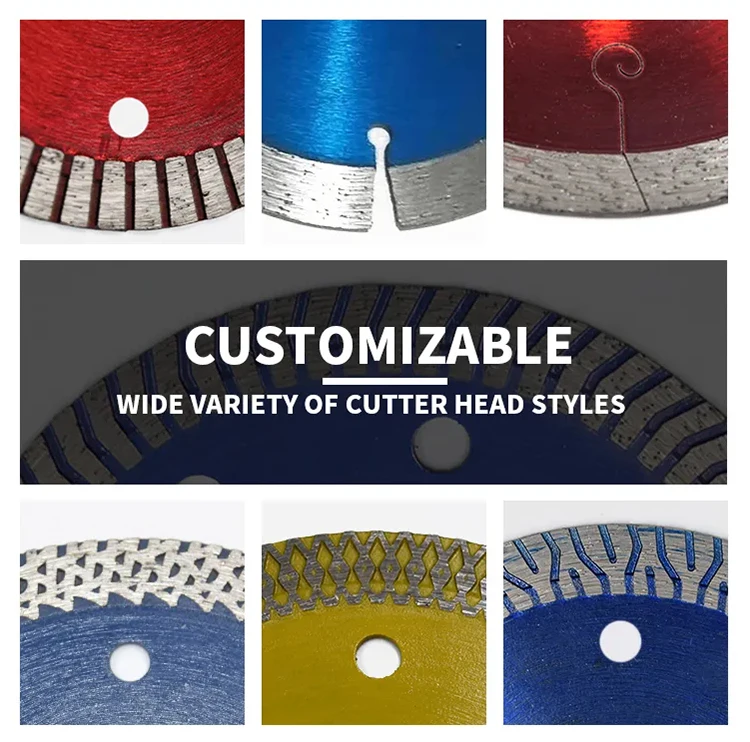 long life 115mm cutting disc turbo segmented ceramic blade wet dry cutting blade diamond saw blade for tile marble porcelain