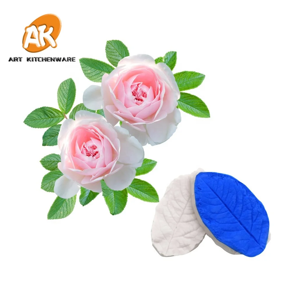 AK Gum Paste Flower Silicone Molds Leaf Veiner Veining Molds Cake Decorating Tools for Bakery VM069
