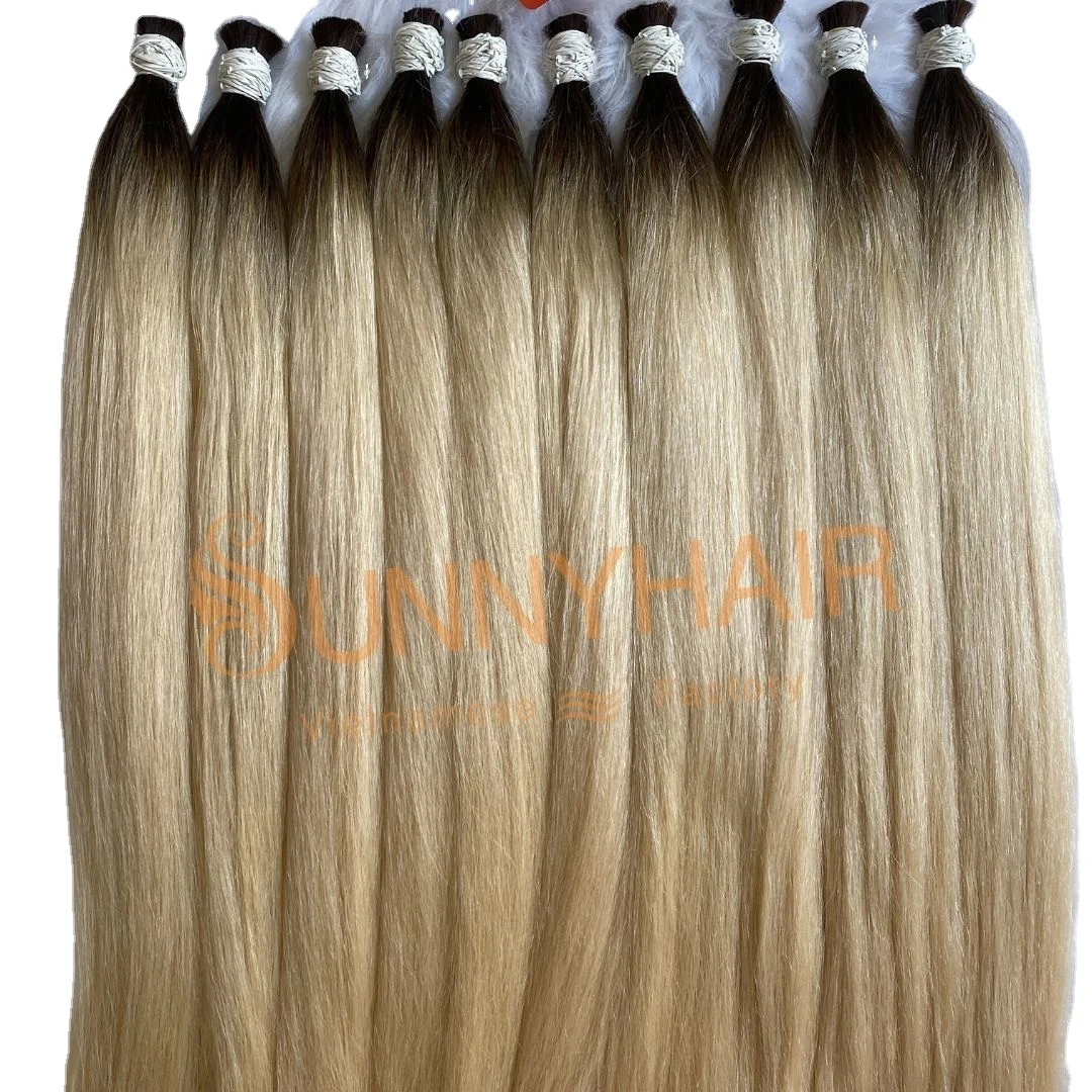 Wholesale Blonde Hair Super Double Drawn Bulk Human Hair Extension Various styles From Vietnam Hair Factory