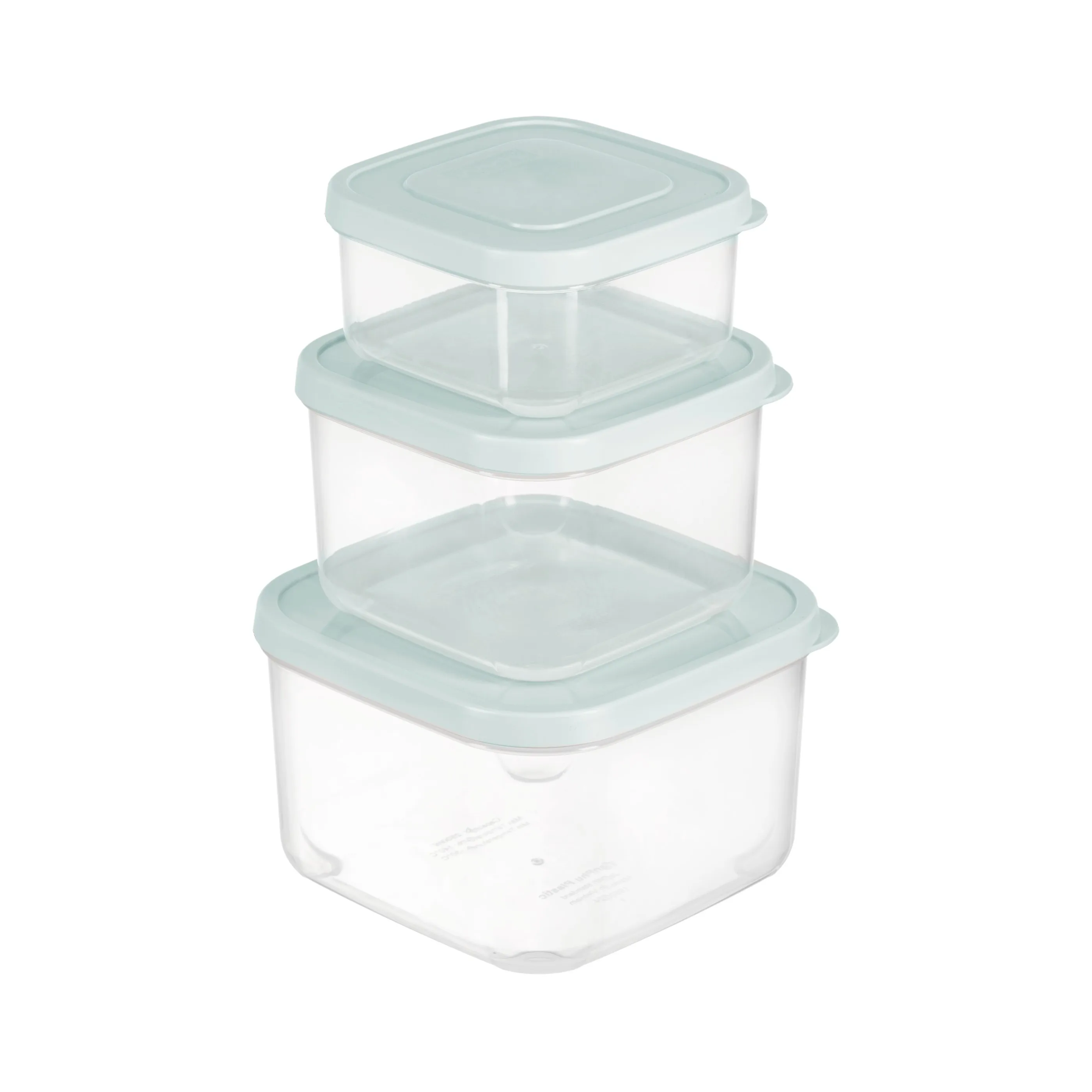 Best Quality Hokkaido square Food Storage Container Set 750-1500-2500 ml PP Plastic Odorless Temperature Resistant Preserve Food