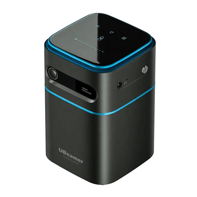 Мини-проектор AUN на Android 9, проектор Ubeamer 1 Pro 4K, видеопроектор декодирует домашний кинотеатр, лучевой проектор для домашнего телефона 7000 мАч